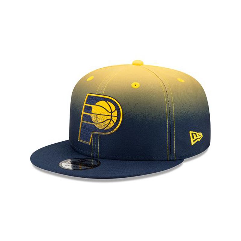 NBA Indiana Pacers Back Half 9Fifty Snapback (LBN0614) - Blue New Era Caps